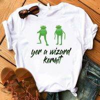 Yer A Wizard Kermit T-Shirt Women Anime Cool and Funny Short Sleeved Casual Fashion Summer Tops Tee Shirt Femme TID8