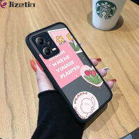 Jizetin Xiaomi Redmi โน้ต12 5G Xiaomi Poco X5 5G เคสป้องกันกล้องคลุมทั้งหมดดอกไม้บานการ์ตูนเคสนิ่มใส่โทรศัพท์ขอบมีน้ำค้างแข็งโปร่งใสแข็ง