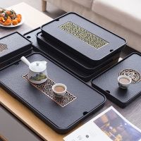 [COD] tray storage and row dual-use dry bubble simple Wujinshi tea rectangular drain Kung Fu sea