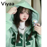 Viyaa เสื้อฮู้ด เสื้อแขนยาวอบอุ่น หลวมและสบาย คลาสสิค ทันสมัย ล้ำสมัย สบายๆ WWY2390WEP 41Z231011