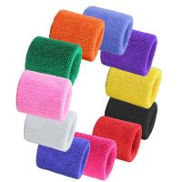 1 PCS Unisex Cotton Wristbands Terry Cloth Cotton Sweatband Sports Wrist Tennis Yoga Sport Sweat Wrist Band Newest 8x8cm