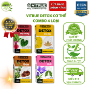 Combo Vitrue detox cơ thể gồm Detox gan, detox dạ dày, detox phổi