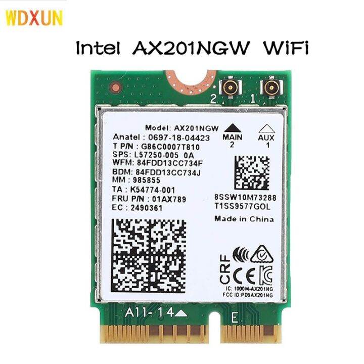 Hot】 Ax201ngw Ax201 Intel 201ngw Wifi Bluetooth 50 Dual Band อะแดปเตอร์ไร้สายบลูทูธ Wi Fi 6 4179