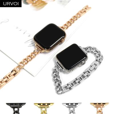 URVOI Link bracelet for Apple Watch Series 8 7 6SE54321 Single 14mm slim cowboy chain for iWatch band fashion wrist 40 41mm Straps