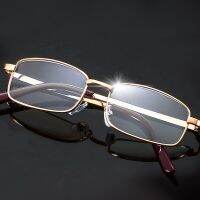 Metal Frame Reading Glasses Men Women Presbyopia Magnifying Fashion Square Full-frame 1.0 1.5 2.0 2.5 3.0 3.5 4.0 Gold Silver