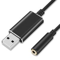 2 in 1 USB to 3.5mm Jack Sound Card Plug 3 5 Sound Audio Adapter for PC Laptop PS5 PS4 Headphone Mic Speaker External Sound Card Cables