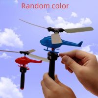 Aviation Model Copter Handle Pull Line Helicopter Plane Outdoor Toys for Kids Playing Drone Drawstring Plane Childrens Day Gift