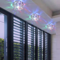 Modern LED Downlights Aisle Lights Flower-Shaped Crystal Spotlights Embedded Indoor Ceiling Corridor Living Room Bedroom