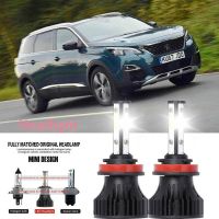 หลอดไฟหน้ารถยนต์ LED LAI 40w 6000k สีขาว สําหรับ Peugeot 5008 II 2017-2023 รับประกัน 10 เดือน