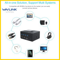 Wavlink 10-In-1 USB-C Universal Laptop Docking Station 5120Mbps Super Transmission USB-C Docking Station รองรับ4K Ultra HD พร้อม Dual HDMI, RJ45 Ethernet,แหล่งจ่ายไฟ100W,พอร์ต USB 4พอร์ต,เสียงเข้ากันได้กับแล็ปท็อปรุ่นทั่วไปมากมาย