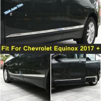 Lapetus Car Door Side Line Anti-scratch Protector Strips Body Molding Cover Trim 4PCS Fit For Chevrolet Equinox 2017 - 2022