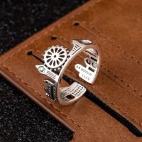 New Creative Urban Retro Style Ring London City Finger Ring British Building Rings for Women tail Holiday Gift Fashion