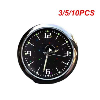 3510ชิ้นออโต้คาร์นาฬิกาสากลสีดำนาฬิกาอิเล็กทรอนิกส์มัลติฟังก์ชั่ปฏิบัติรถนาฬิกาเครื่องประดับรถ
