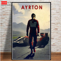 F1ขับรถ Ayrton Senna Colin Lewis Ken ไมเคิล Niki Richard Vintage โปสเตอร์ภาพเขียนสีน้ำมัน2667ตกแต่งบ้าน