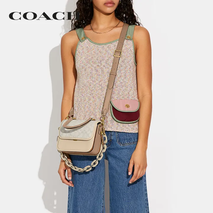 coach-กระเป๋าถือผู้หญิงรุ่น-rogue-top-handle-in-signature-jacquard-สีขาว-ca215-b4udl