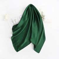 【YF】 70cmx70cm Headband Neck Scarf For Women Small Shawls Cute Handkerchief Bandana Head Scarfs Female Black White Green Solid Colors