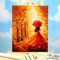 Woman Umbrella Coloring By Numbers Painting Package Acrylic Paints 40*50 Painting On Canvas New Design s Drawing