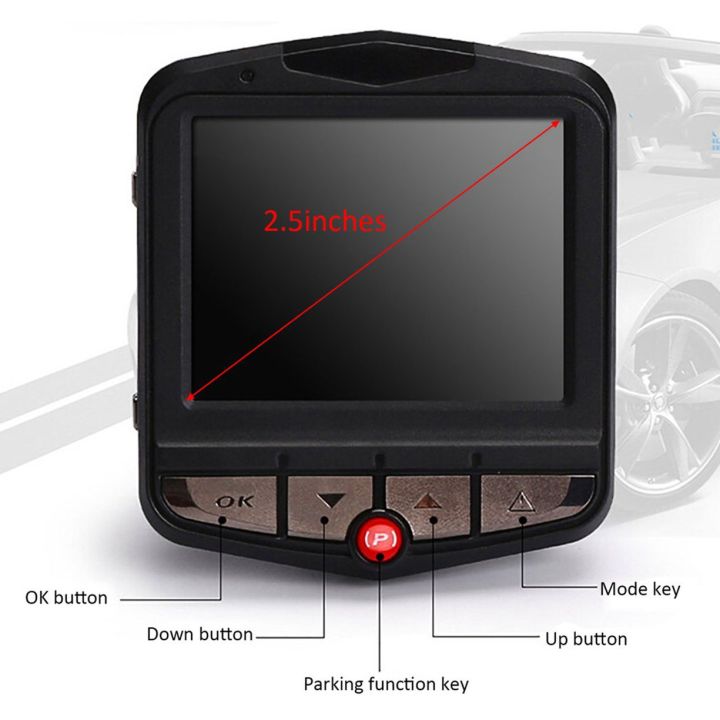 ราคาถูก-gt300กล้องวิดีโอดิจิตอล-dashcam-หน้าจอ2-5-hd-driving-recorder-รถ-dvr-cam