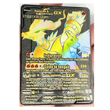 27 Styles Pokemon EX GX Reshiram Zekrom Steel Metal Toys Hobbies