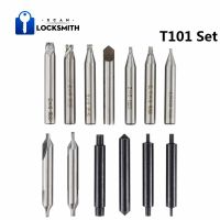 【❖New Hot❖】 SUOHSII Xcan 13ชิ้นเครื่องกุญแจ T101คีย์อุปกรณ์สำหรับตัดที่ซ้ำกันอะไหล่เครื่องจักรคู่มือเครื่องตัดมิลลิ่งอุปกรณ์ช่างกุญแจเจาะศูนย์