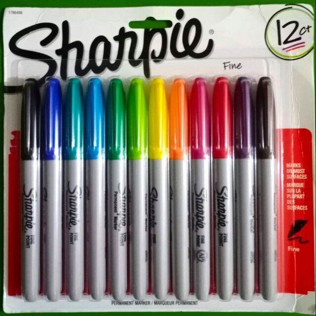 Original Sharpie Fine Tip Markers Set of 12 Lazada PH