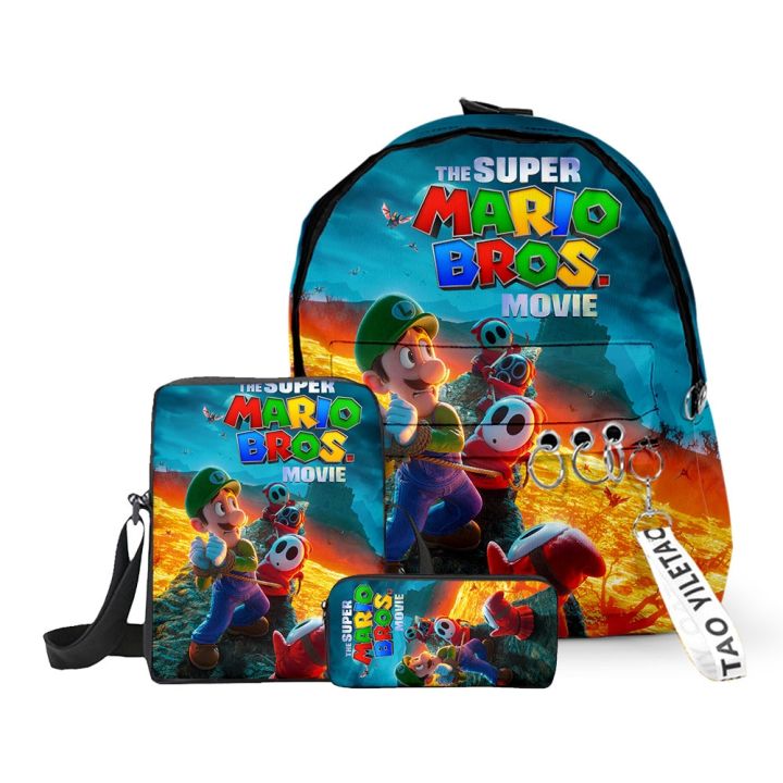 mario-3d-super-mario-brothers-three-piece-school-bag-student-backpack-backpack-shoulder-bag-pencil-case-childrens-gifts