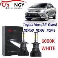 หลอดไฟหน้า 6000K 12V (40w) สีขาว สําหรับ Vios NCP150 NCP93 NCP42 2 ชิ้น NEW