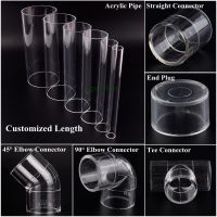 1pc Acrylic Pipe Aquarium Fish Tank Connector Plexiglass Water Supply Tube Elbow Joints Shrimp Nano Water Tank 3 Way Tee Joints