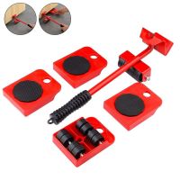 5Pcs/set Furniture Mover Tool Set Heavy Stuffs Moving Roller With Bar Furniture Mover Lifter With Wheel Professional Moving Tool Furniture Protectors