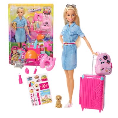 NEW Original For Barbie Doll Set Gift Box Little Kelly Girl Toy Birthday Gift Toy In Travel with Free Accessories FWV25 Bjd