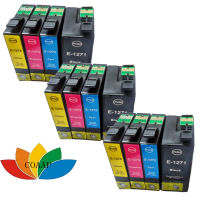 12สำหรับ Epson T1271 T1272 T1273 T1274หมึกสำหรับ Epson Workforce 545/60/630/633/635/645/840/845 Ink Jet เครื่องพิมพ์