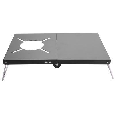 Black Folding Multi-Purpose Heat Insulation Table Aluminum Alloy Soto St-310 Single Burner Table for 4 Types of Burners