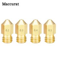 Newprodectscoming 3D Printer Brass Nozzle 0.2mm/0.3mm/0.4mm/0.5mm Extruder Print Head For 1.75MM MK8 Makerbot CR10 Ender-3 3D Printer Accessories