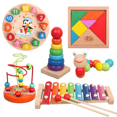Xylophone Montessori การศึกษาของเล่นไม้แปดบันทึกกรอบสไตล์ระนาดเด็กเด็กเด็กดนตรีตลกของเล่นเด็กของขวัญ