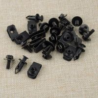 Car Engine Shield Body Bolt Screw Nut Fender Clip Rivet Set Black Fit for Nissan 350Z 370Z Infiniti G35 G37 FX35 FX45