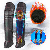 Motorcycle Leather Knee Pads Long Full Calf COW Winter Waterproof Windproof Skiing Skating Protector Windproof Warm Knee Pads