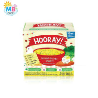 MBcare Hooray อาหารเสริมเด็กพร้อมทาน รสสปาเกตตี้ไก่และผัก (สำหรับเด็ก 10 เดือน) 140g (กรุณาสอบถามสต็อคก่อน)