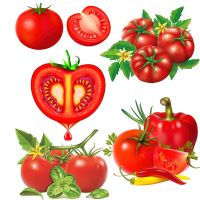 Three Ratels CO32 Tomato fruit sticker Pastry kitchen refrigerator decoration decal Refrigerator Parts Accessories