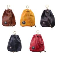 hot【DT】 Coin Purse Leather Small Wallet Change Money Wallets Organizer Drawstring Storage