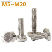 ✟◇ T-groove Screw 1-5pcs M5 M6M8 M10 M12 Bolts for T-Slot 304 Stainless Steel T Bolt T Screw Square Bolts T-head Screw Chute T-bolt