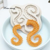 3D Tentacles Octopus  Silicone Resin Molds Kitchen Baking Tools Cake Chocolate Lace Decoration DIY Pastry Dessert Fondant Mould Bread  Cake Cookie Acc