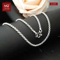 MT สร้อยคอเงินแท้ ลายผ่าหวาย งานไทย หนา 3 มม. ยาว 14, 16, 18, 20, 22, 24 นิ้ว 925 Sterling Silve Chain (sc420) MT Jewelry มณีธารา