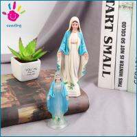 SEEDING 4Pcs พลาสติกทำจากพลาสติก รูปปั้น Virgin Mary 2สีค่ะ คาทอลิกคาทอลิก พรหมจรรย์แฮนด์เมดมาดอนน่า ของใหม่ 15ซม. ค่ะ พระเยซูรูปปั้นแมรี่ เครื่องประดับเดสก์ท็อป