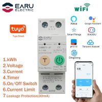 2P Tuya WiFi Smart Circuit Breaker Energy Power kWh Meter Time Timer Switch Relay Voltmeter Current Leakage Protection RCCB RCBO Electrical Circuitry