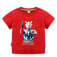 Ultraman Summer Lesure Tops BaBy Lesure Kid S 100% Cotton Short-Sleeved Tshirt With Light Boys Girls