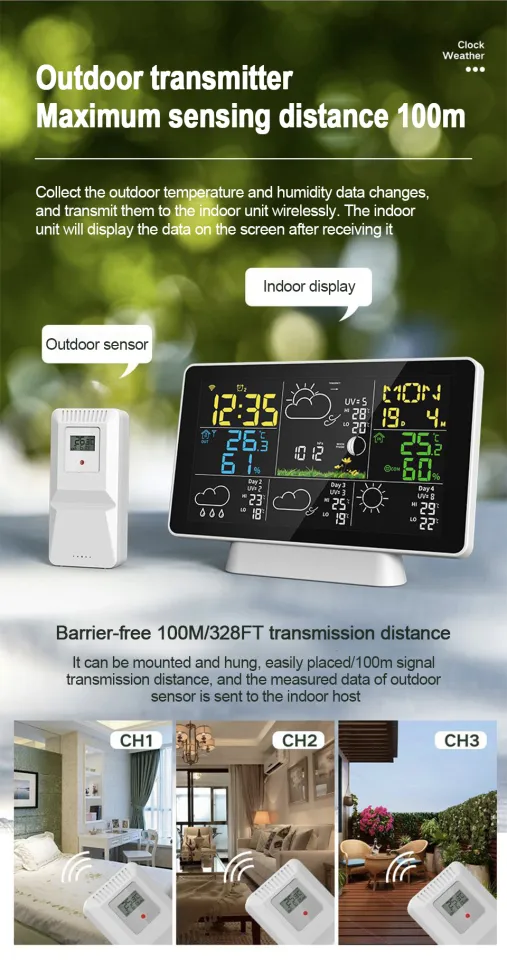 TUYA Weather Station Wireless Digital Indoor Outdoor Forecast