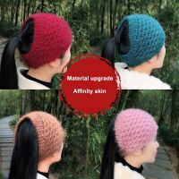 【CW】 New Material Woolen Headband Warm Knitted Hat Thicken Turban Soft Hair Band Elastic Hairbands Headwrap Accessories