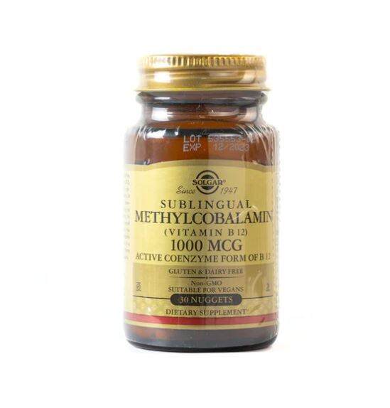 Solgar Methylcobalamin (Vitamin B12) 1,000mcg 30 Sublingual Nuggets ...