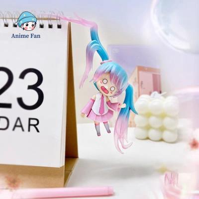 ANIME FAN คาวาอิ อุปกรณ์ตกแต่งรถยนต์ เครื่องประดับเคสรถยนต์ ตุ๊กตาพีวีซี ฟิกเกอร์อนิเมะ พวงกุญแจเจ้าหญิงรุ่น Q หุ่นอนิเมะนักร้องเสมือน ที่ห้อยโทรศัพท์มือถือ