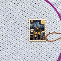 Starry Sky Enamel Needle Minder Magnetic for Cross Stitch  Needle Keeper Magnet Embroidery Needlework Needlework